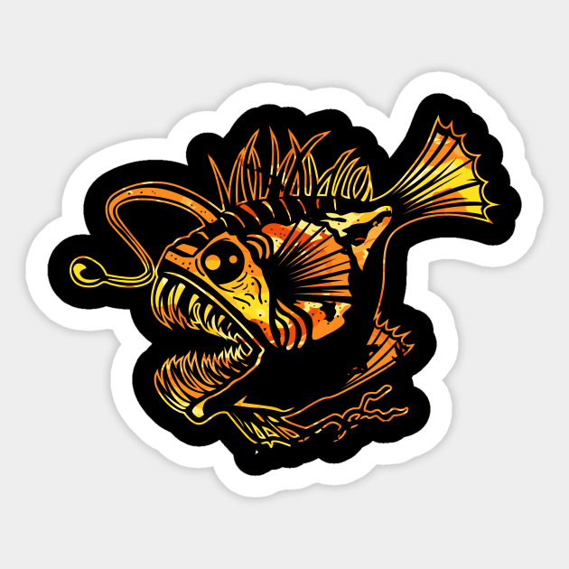 monster fish Sticker by keenkei